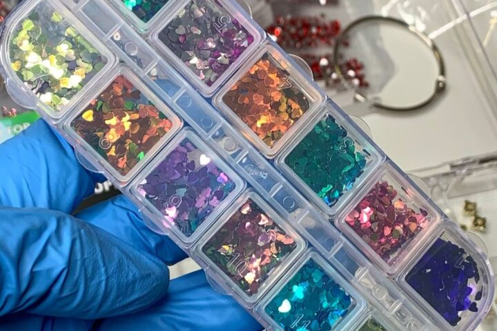 Heart Holographic Nail Sequins for Salon Routines