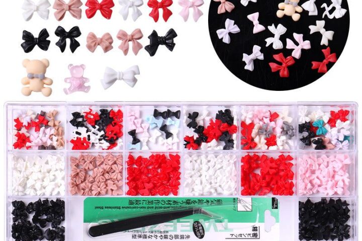 Resin Bow Nail Charms for Trendy Autumn Nail Looks